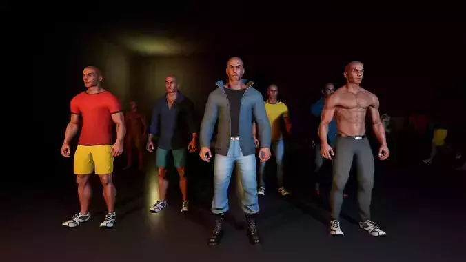 UE4 Advanced Modular Character Male Integrated to ALS system Free low-poly 3D model