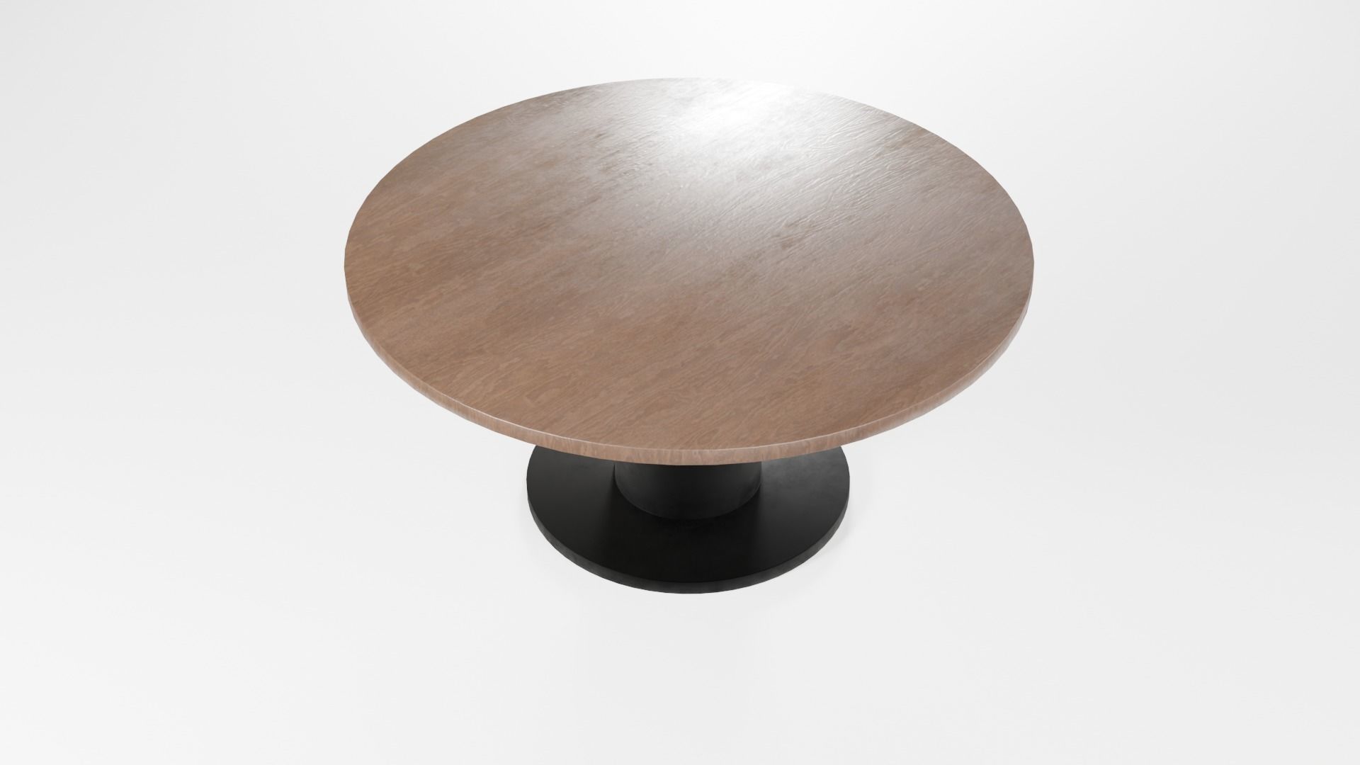 Modern loft Dinning table wooden metal id2 Low-poly 3D model_2