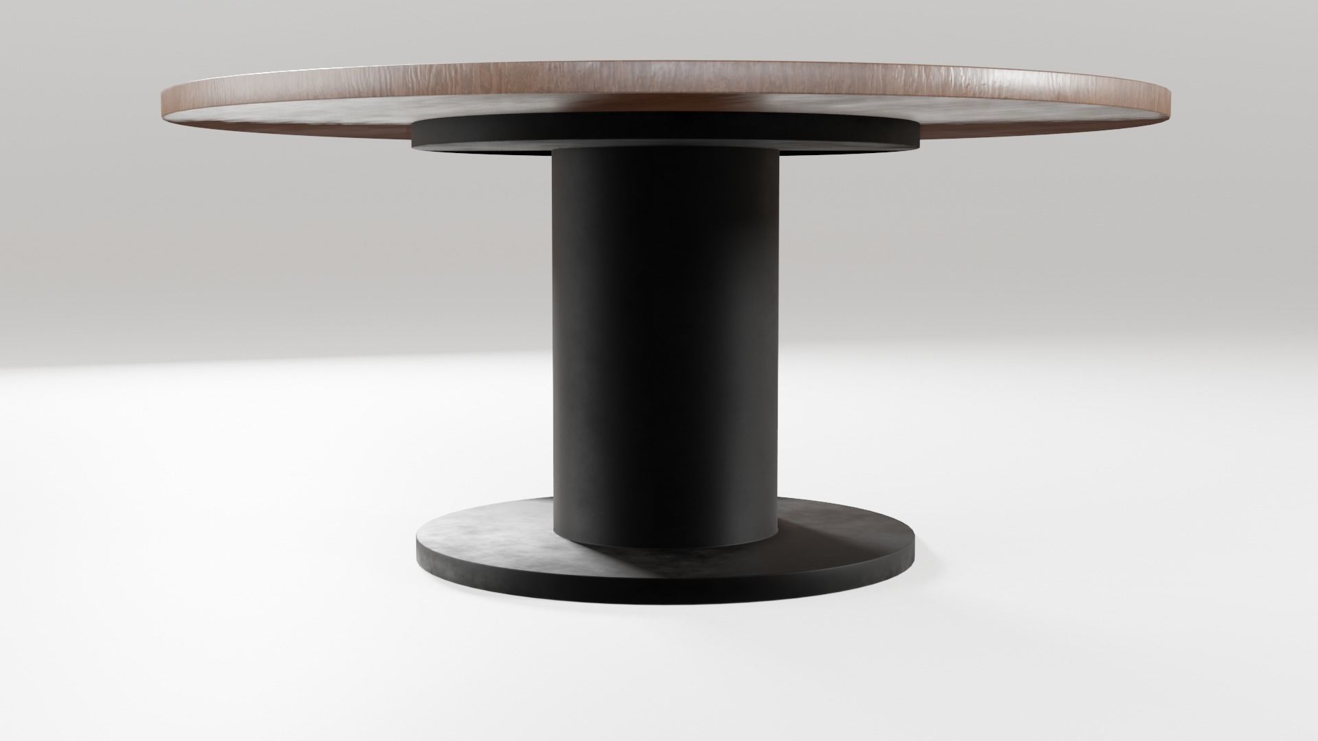 Modern loft Dinning table wooden metal id2 Low-poly 3D model_6