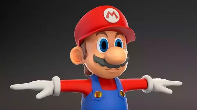 Super Mario Low-poly 3D model