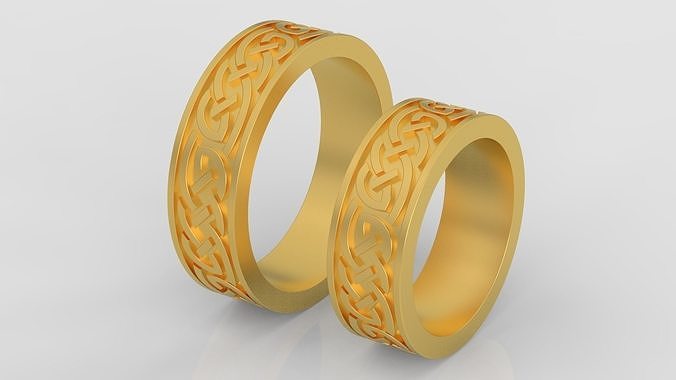 Wedding rings 3d print model A 27 Free 3D print model