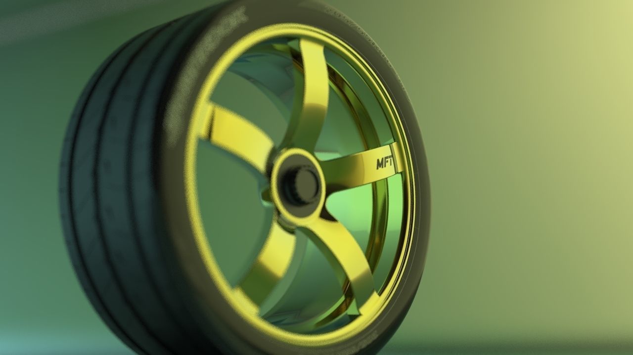 Rim and Tire 3D model_2