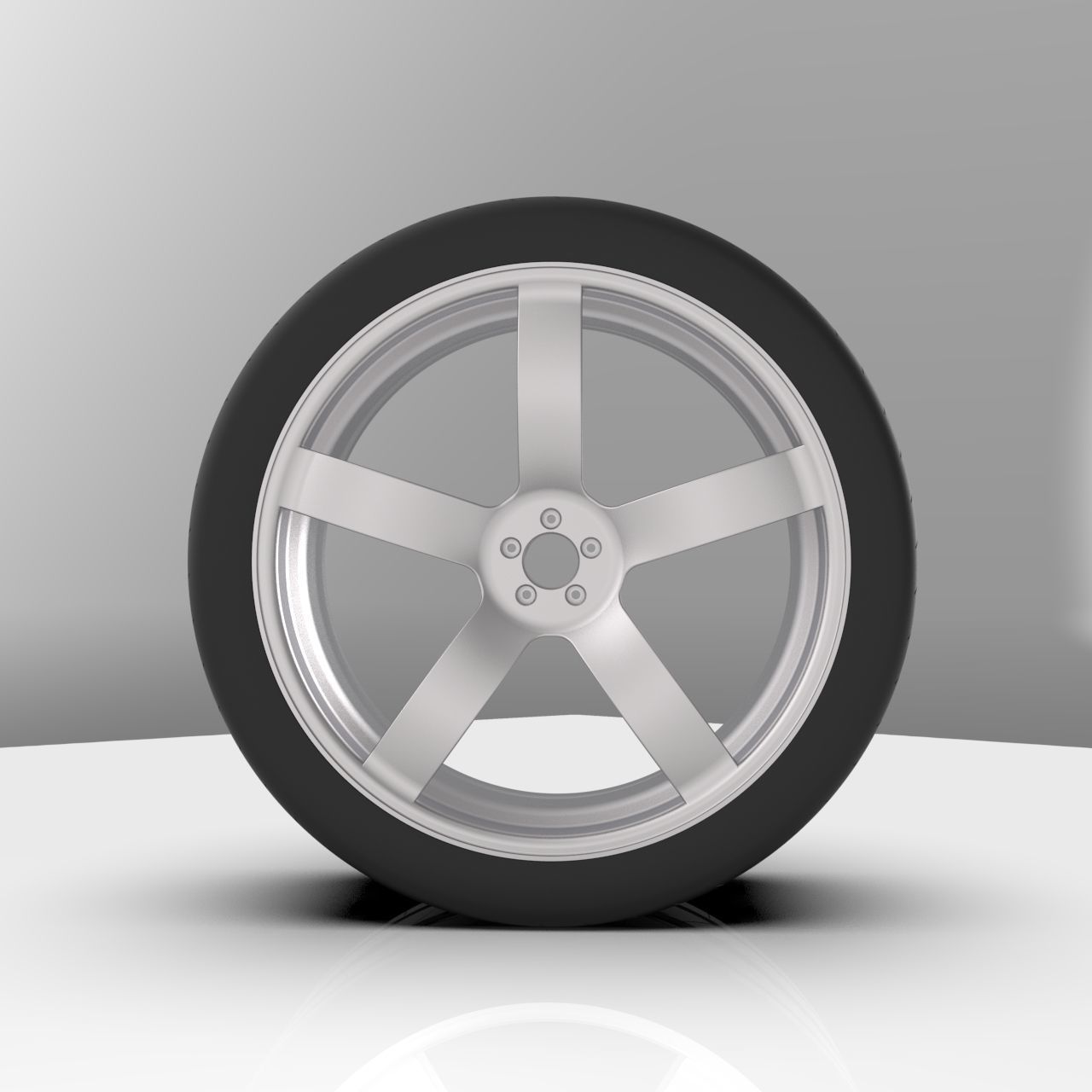 Rim and Tire 3D model_7