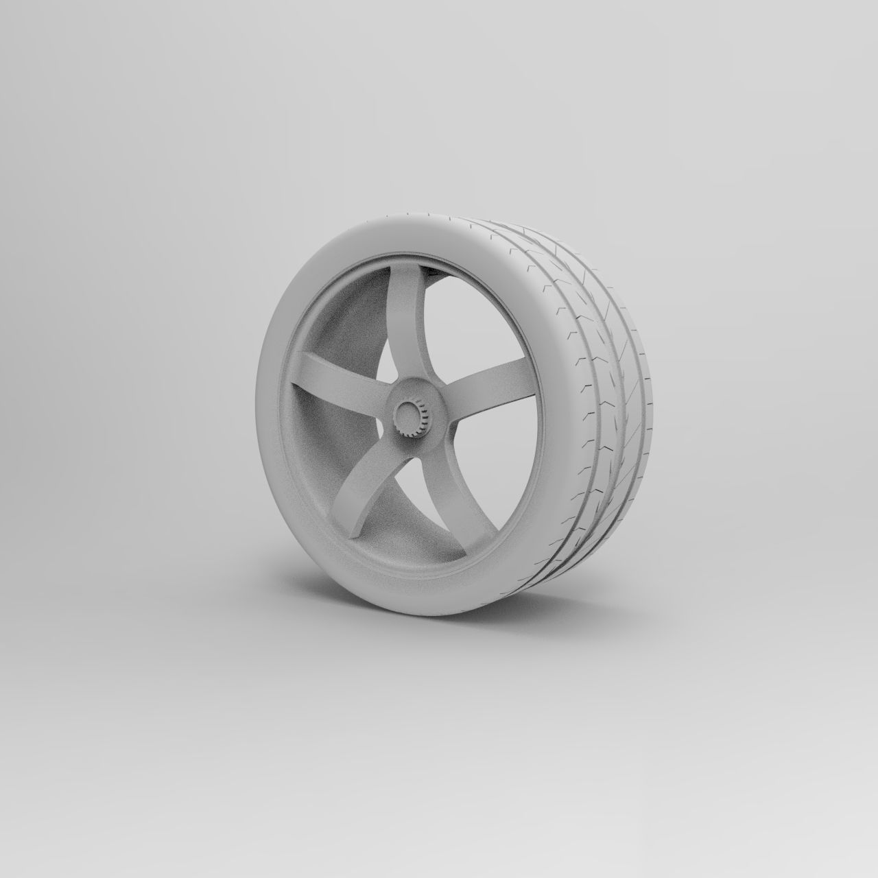 Rim and Tire 3D model_3