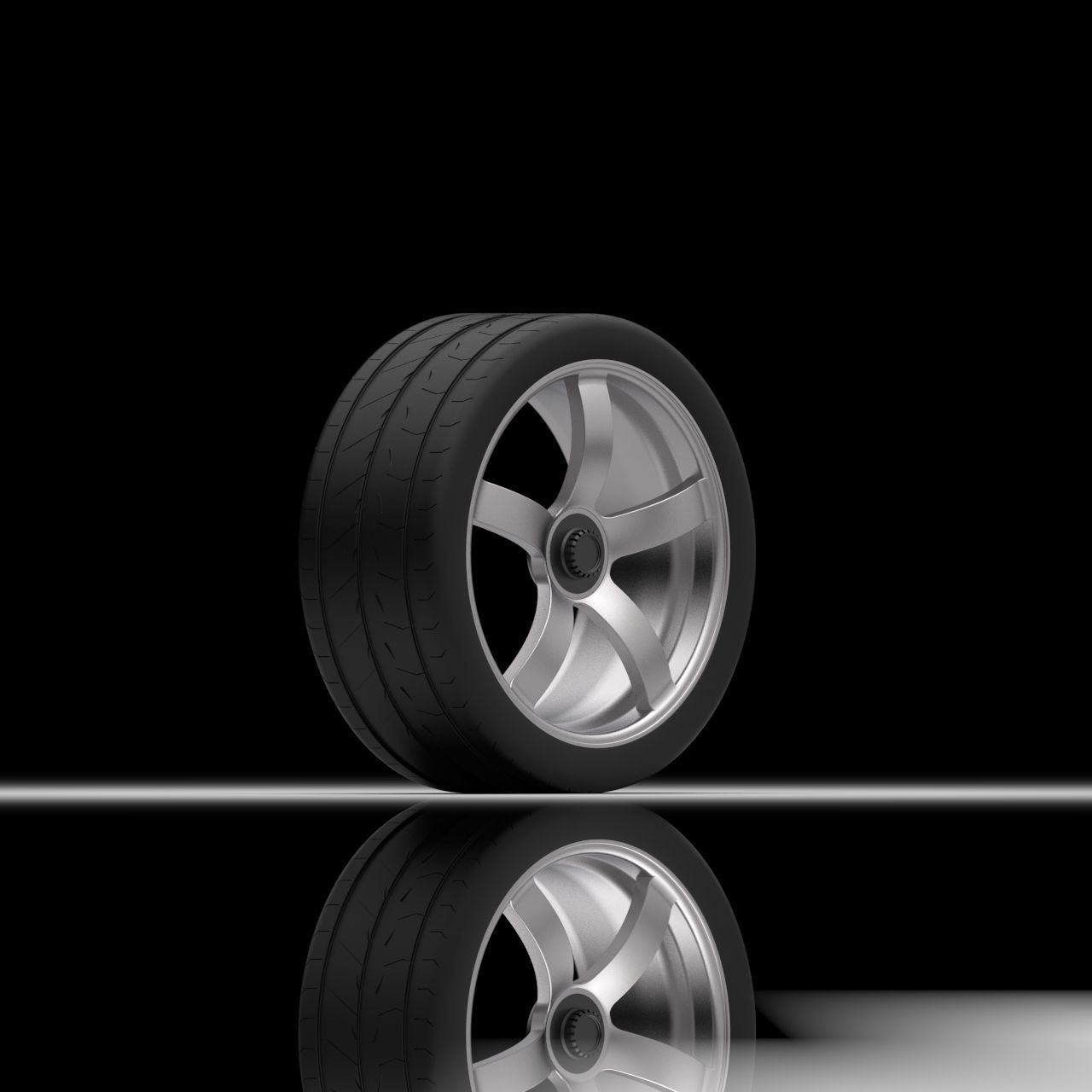Rim and Tire 3D model_6