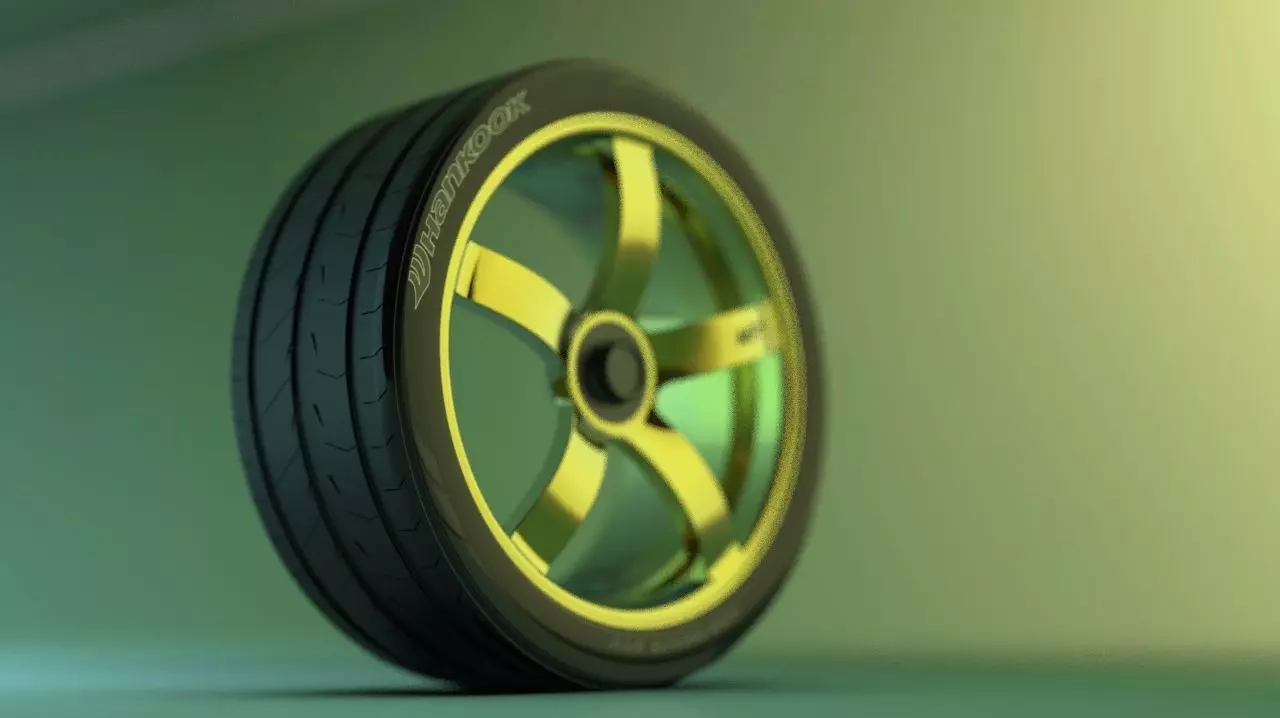Rim and Tire 3D model_0