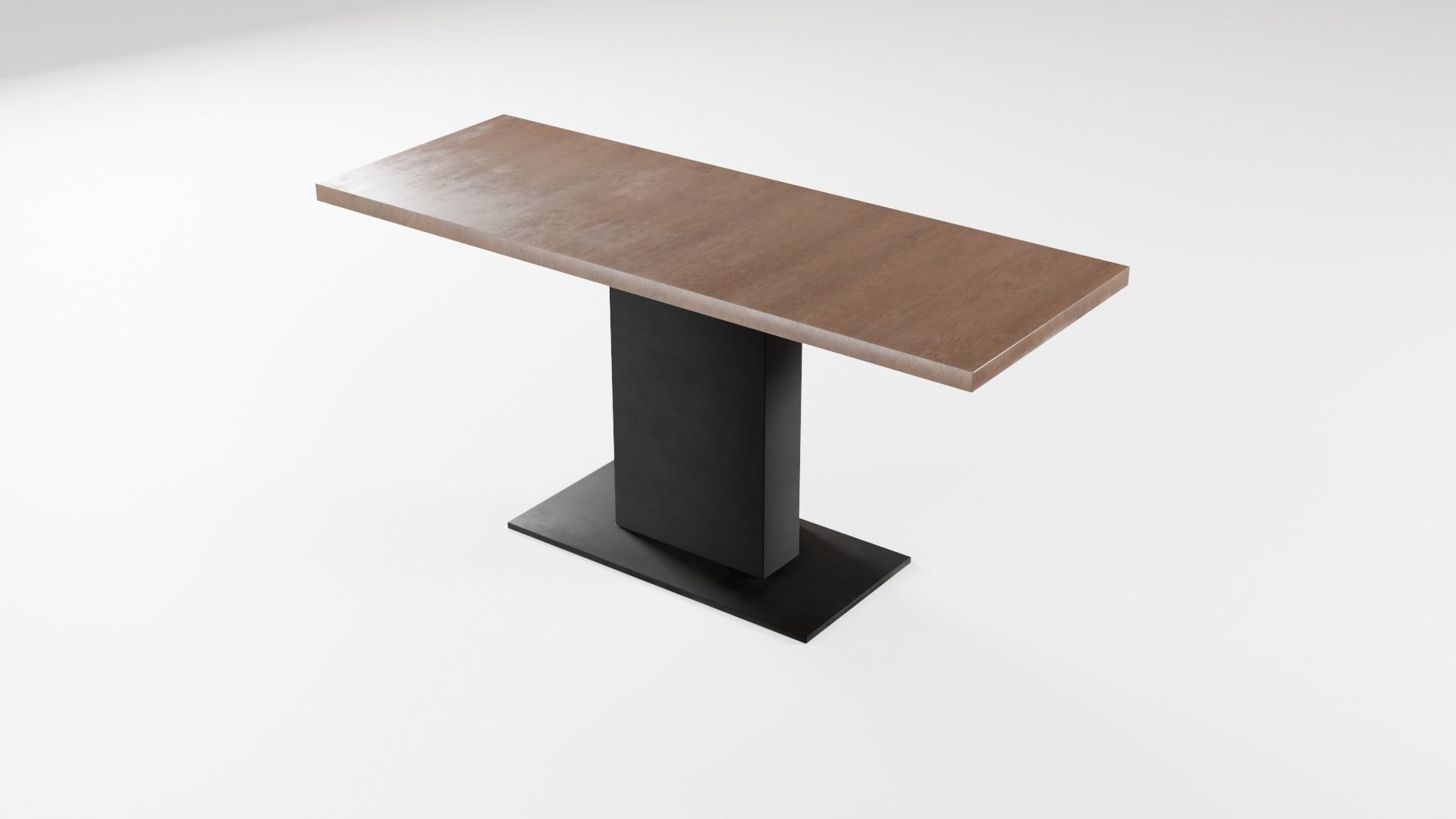 Modern loft dinning table wooden metal 12 model 3D Model Collection_11