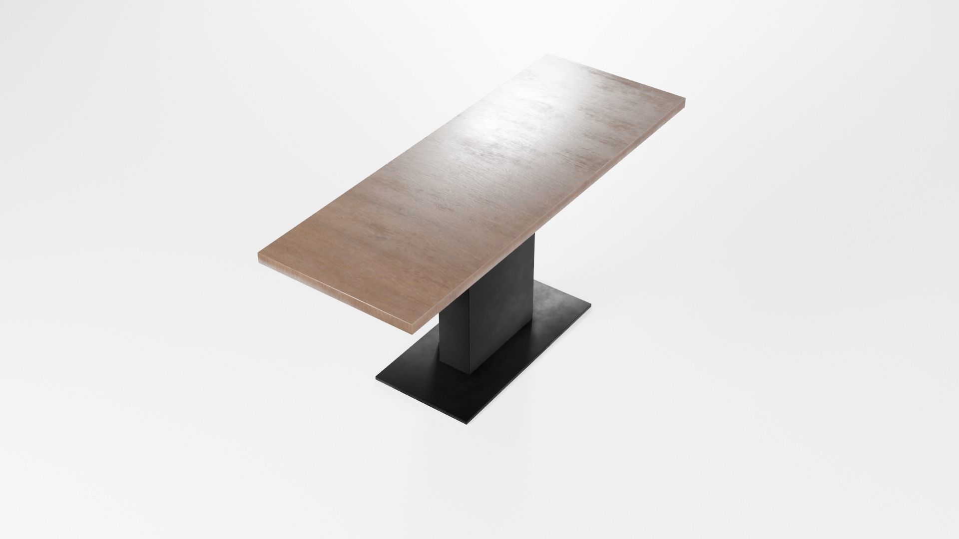 Modern loft dinning table wooden metal 12 model 3D Model Collection_12