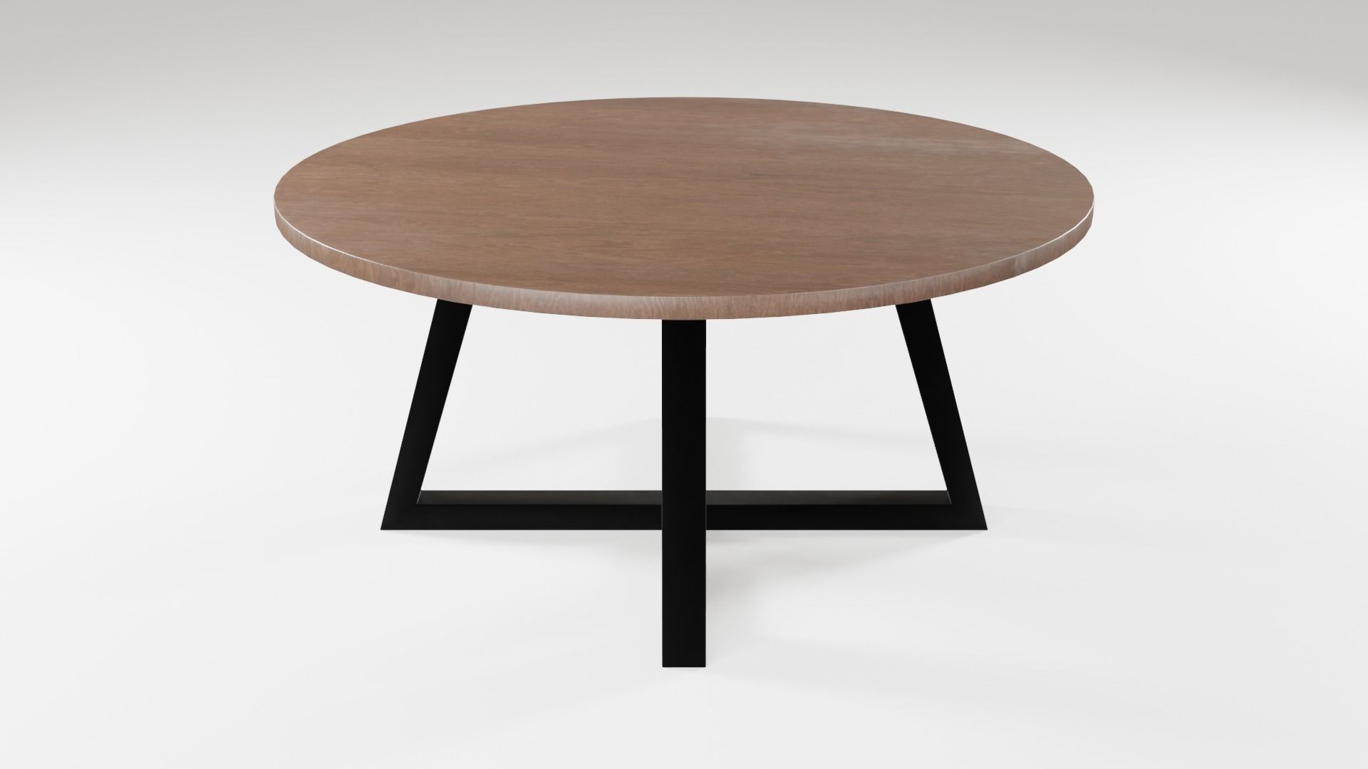 Modern loft dinning table wooden metal 12 model 3D Model Collection_14