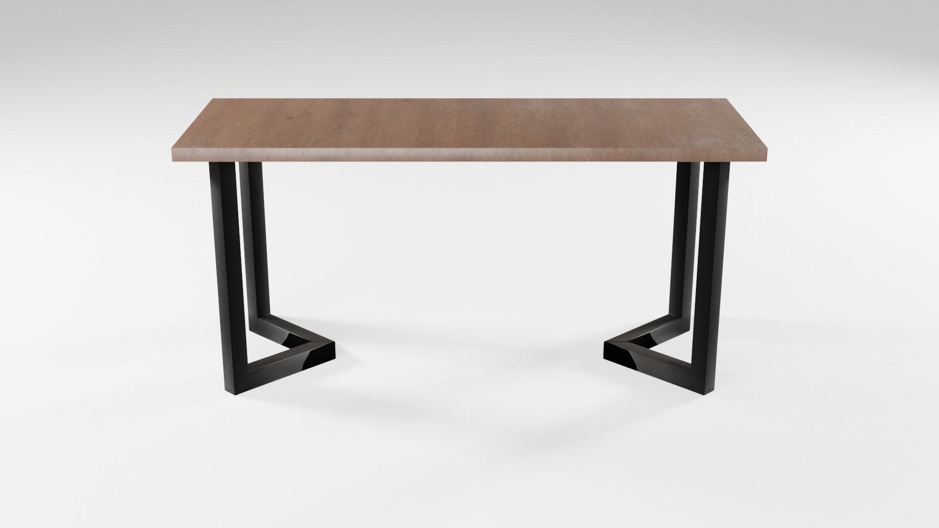 Modern loft dinning table wooden metal 12 model 3D Model Collection_25