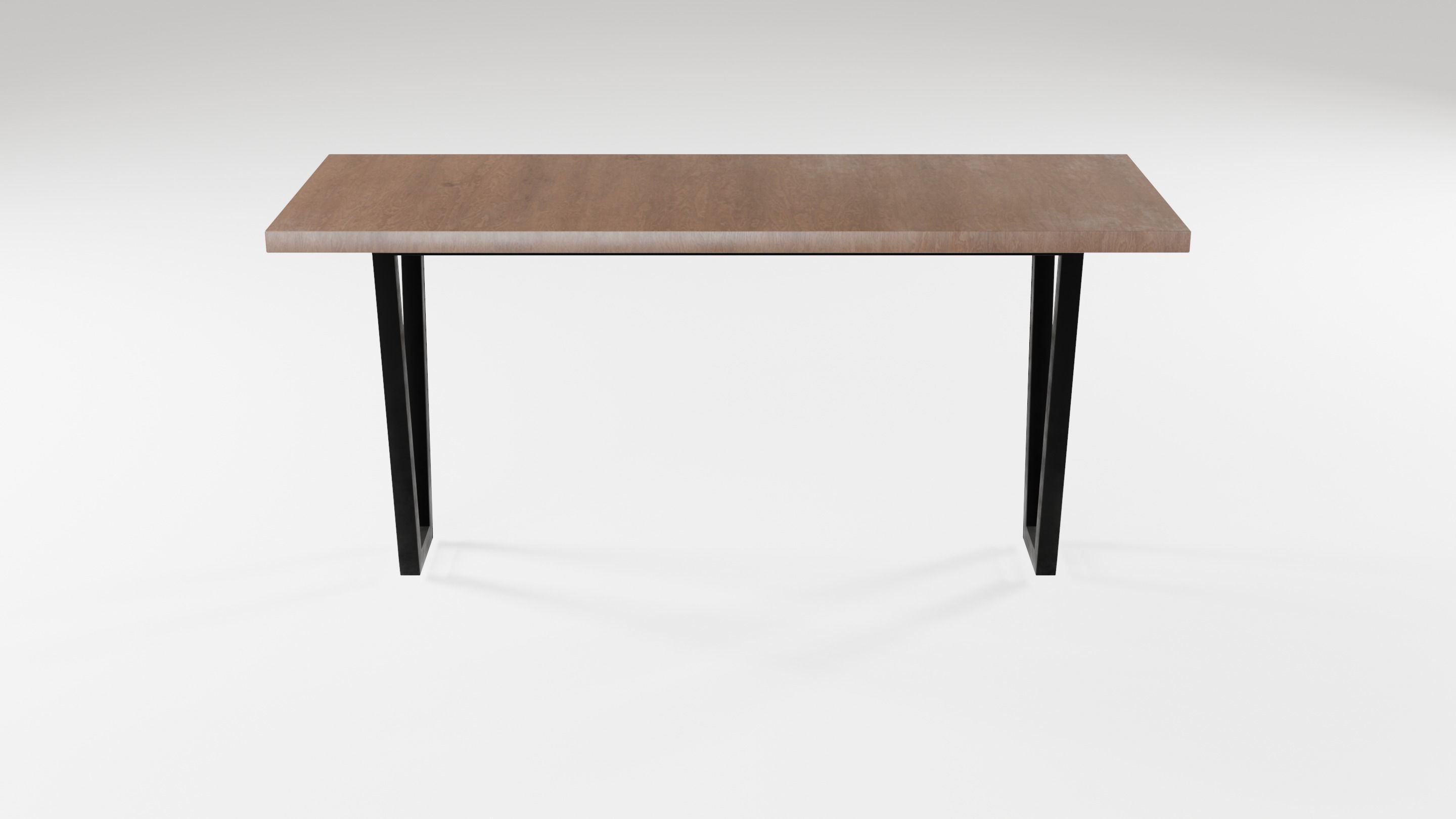 Modern loft dinning table wooden metal 12 model 3D Model Collection_9