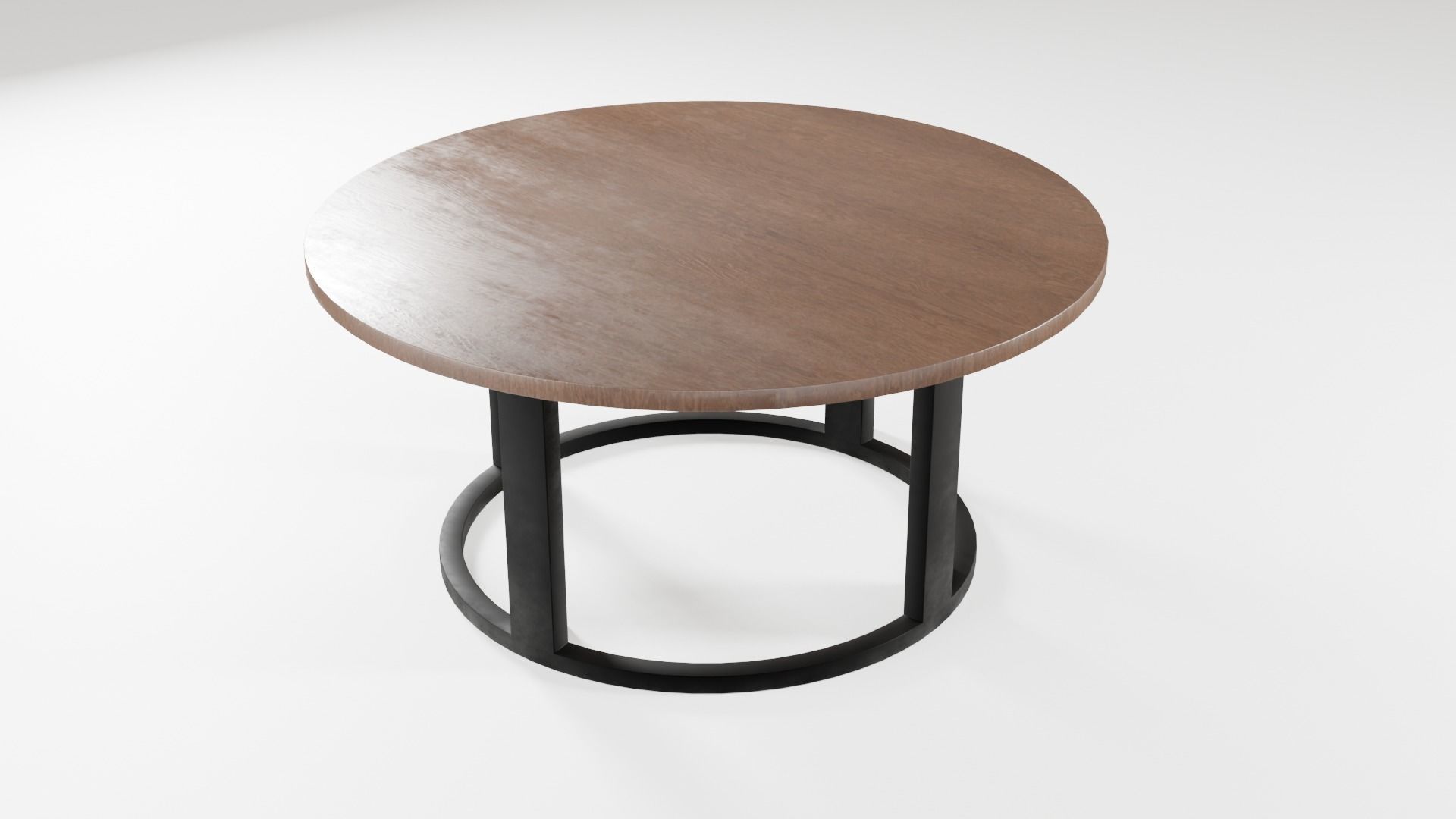 Modern loft dinning table wooden metal 12 model 3D Model Collection_46