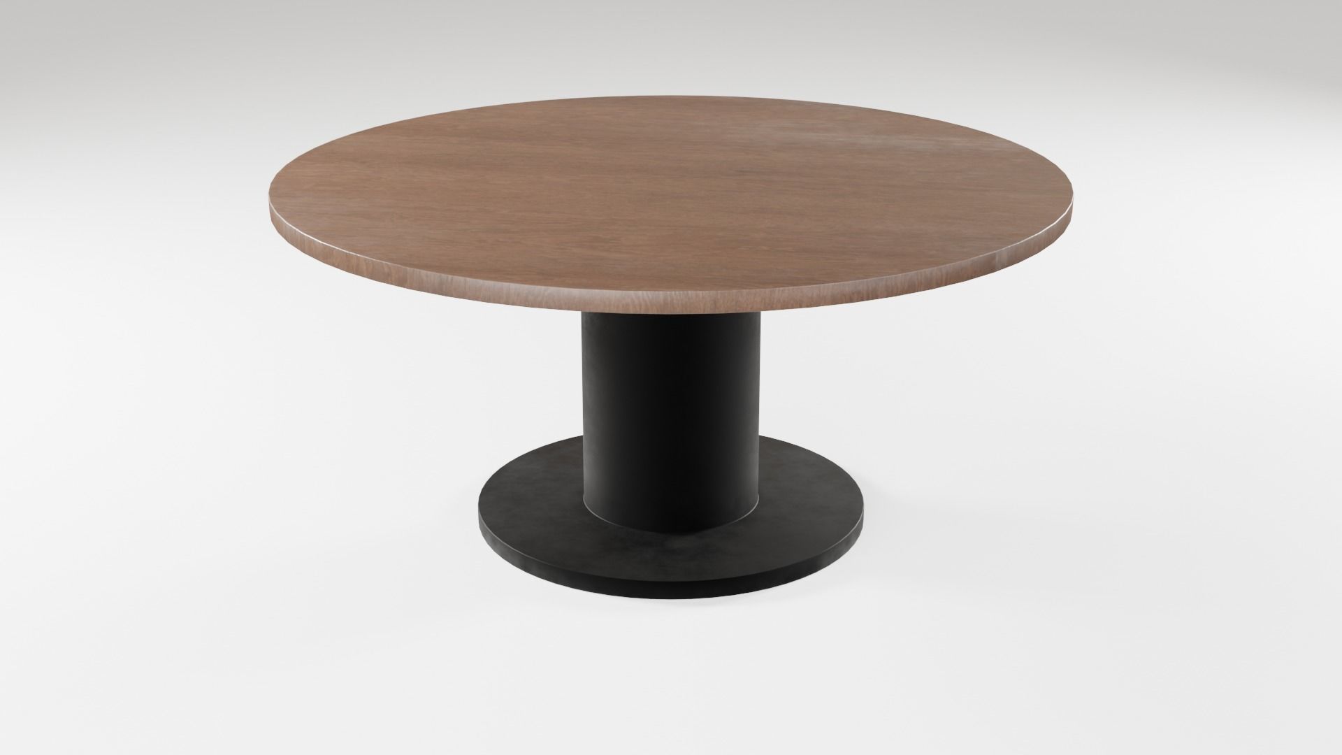 Modern loft dinning table wooden metal 12 model 3D Model Collection_53
