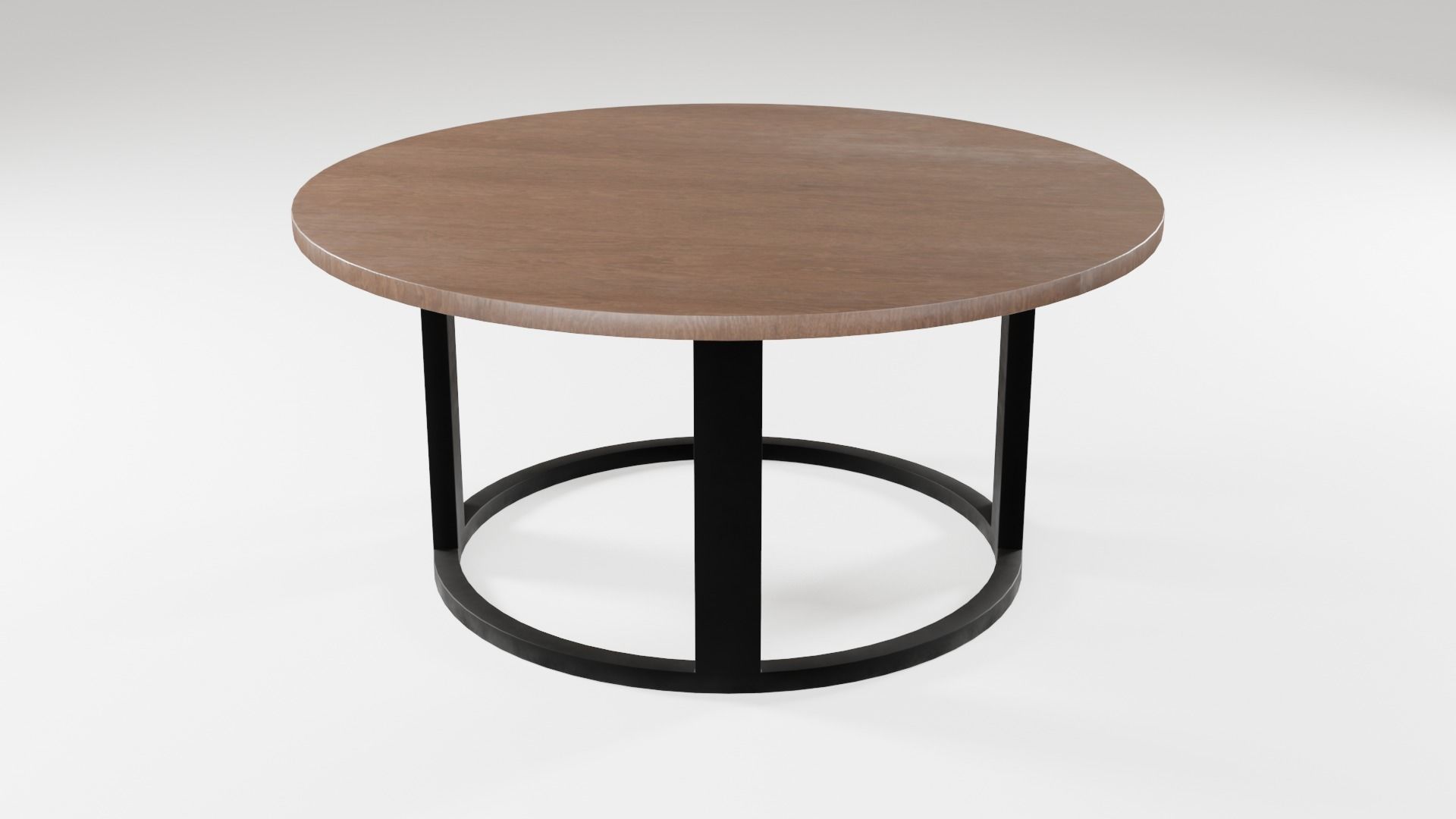 Modern loft dinning table wooden metal 12 model 3D Model Collection_49