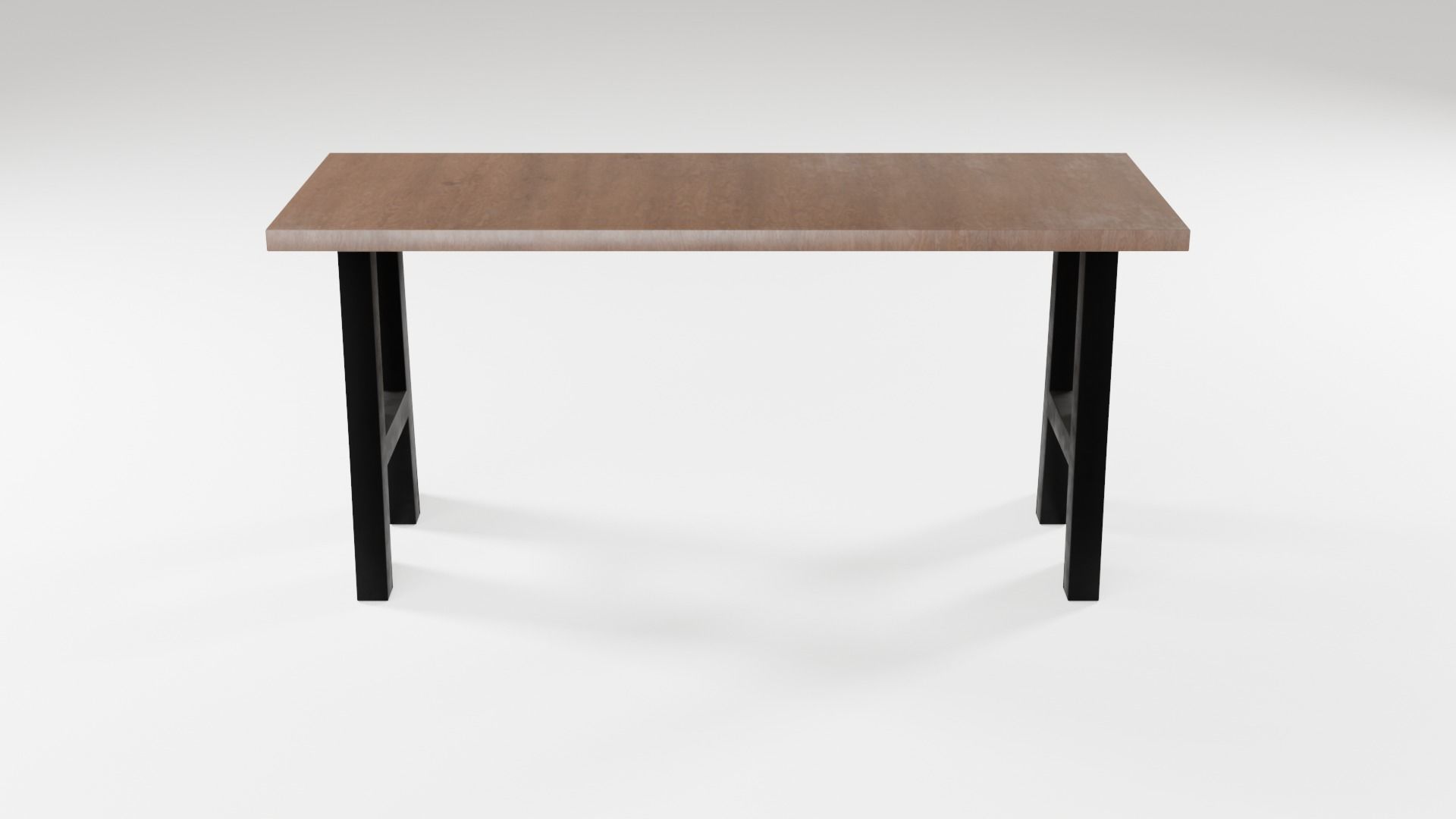 Modern loft dinning table wooden metal 12 model 3D Model Collection_37