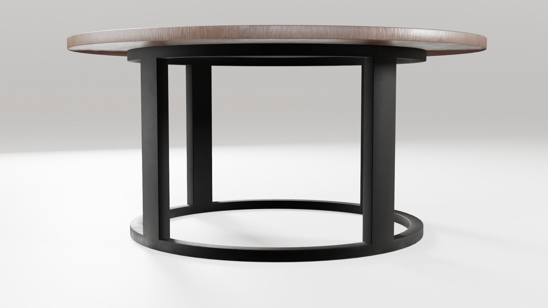 Modern loft dinning table wooden metal 12 model 3D Model Collection_47