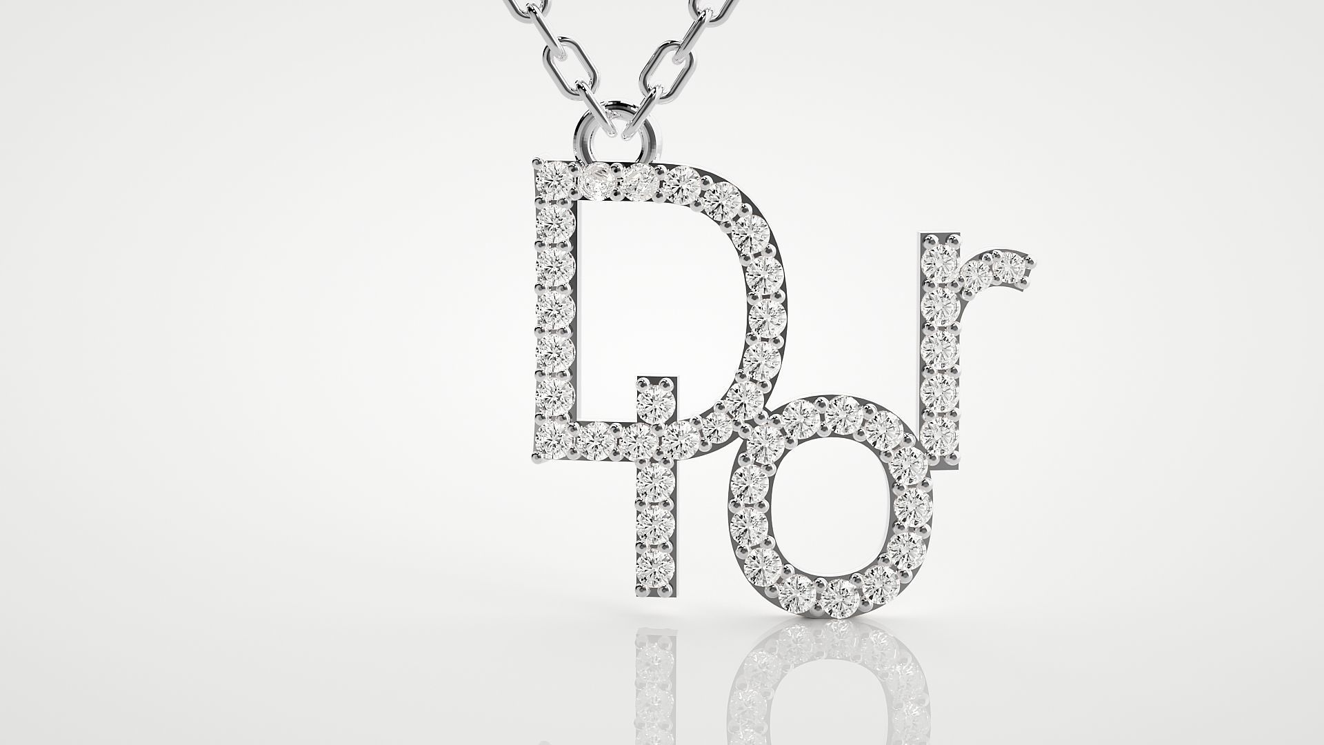 Dior pendant 3dm stl render details 3D print model_8