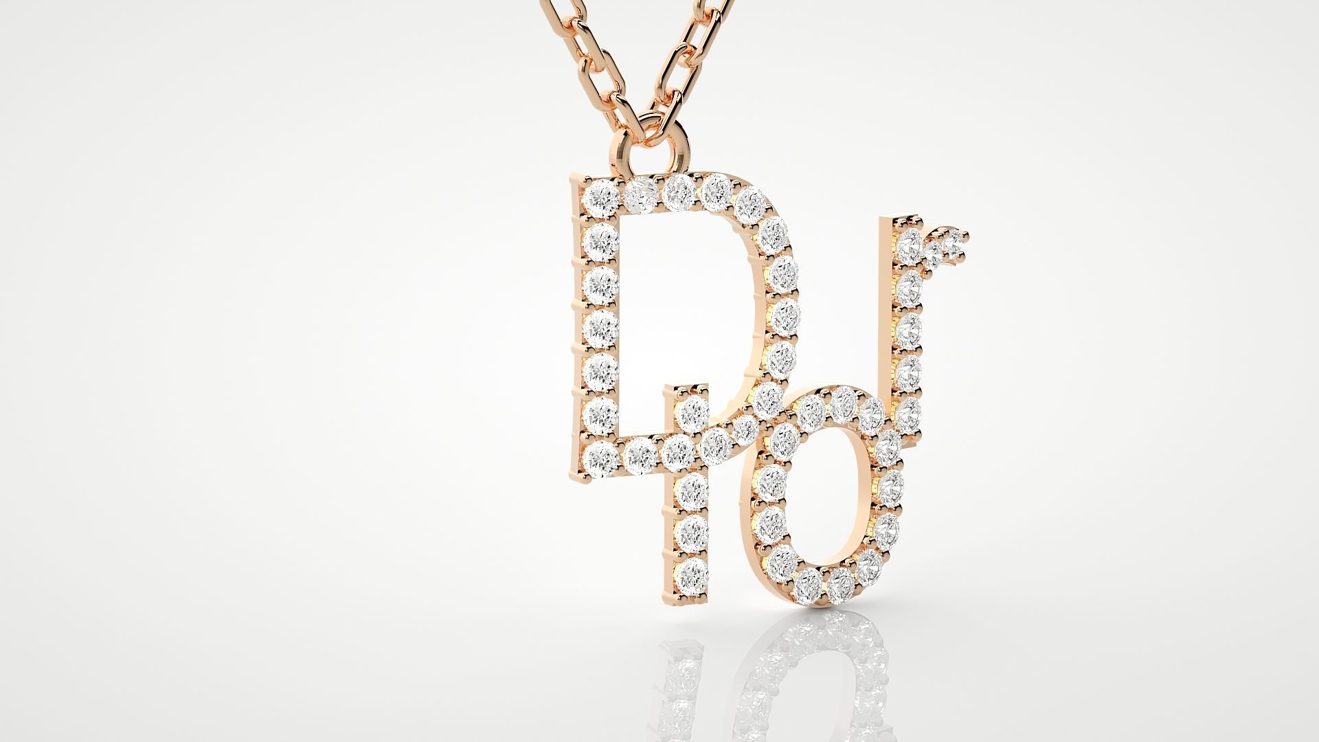 Dior pendant 3dm stl render details 3D print model_3