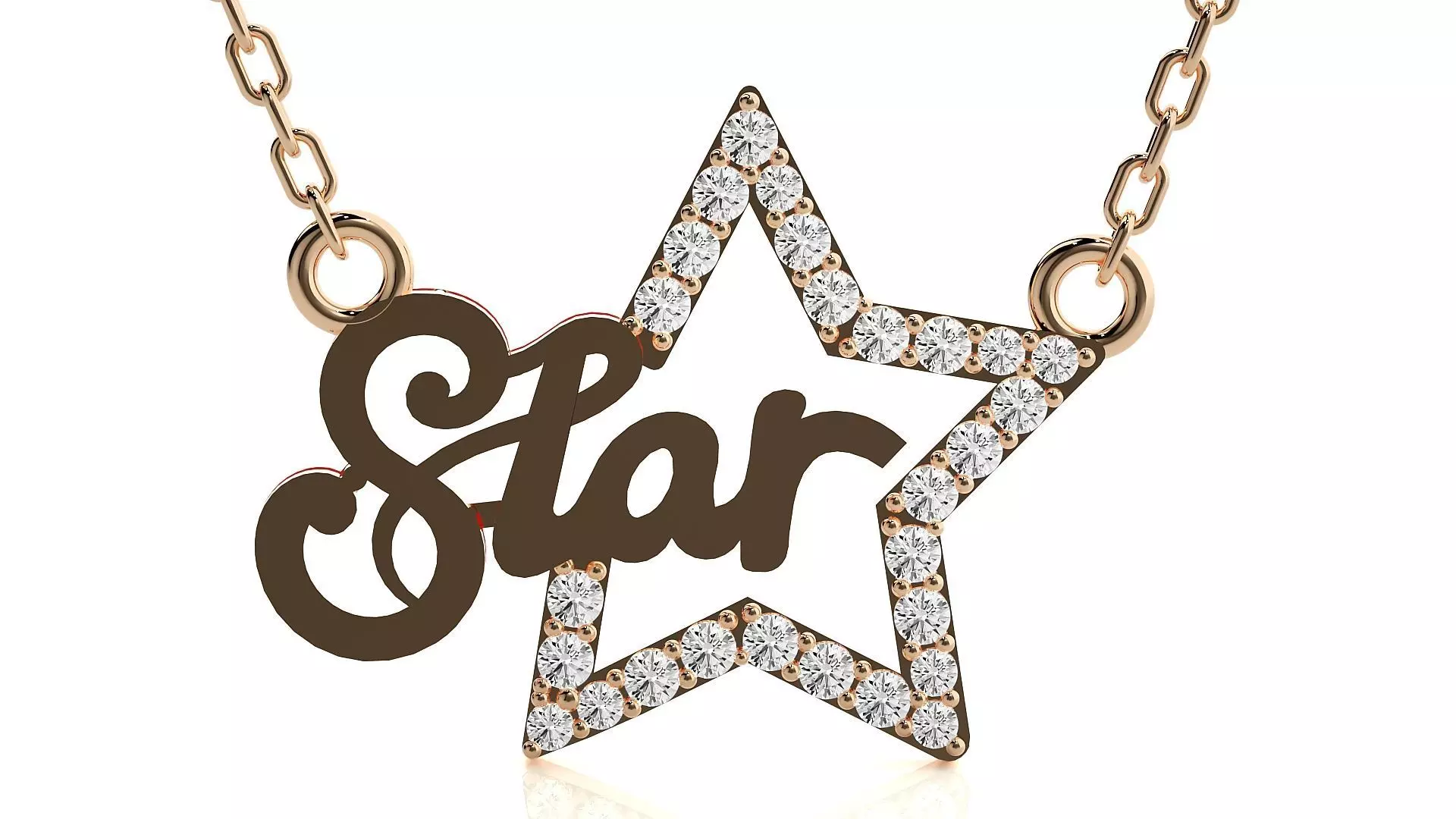 Star pendant 3dm stl render details 3D print model