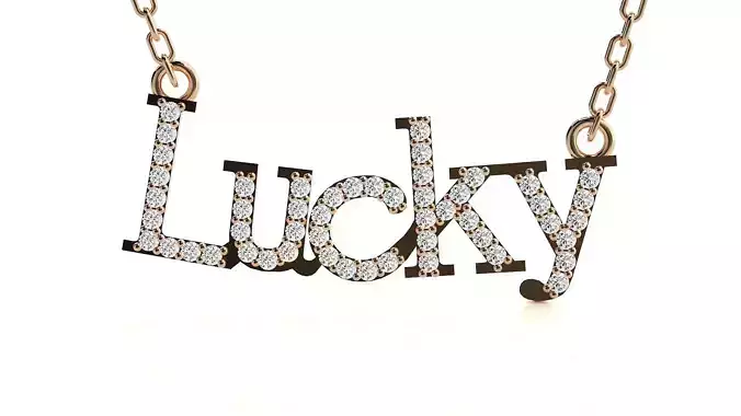 Lucky pendant 3dm stl render details 