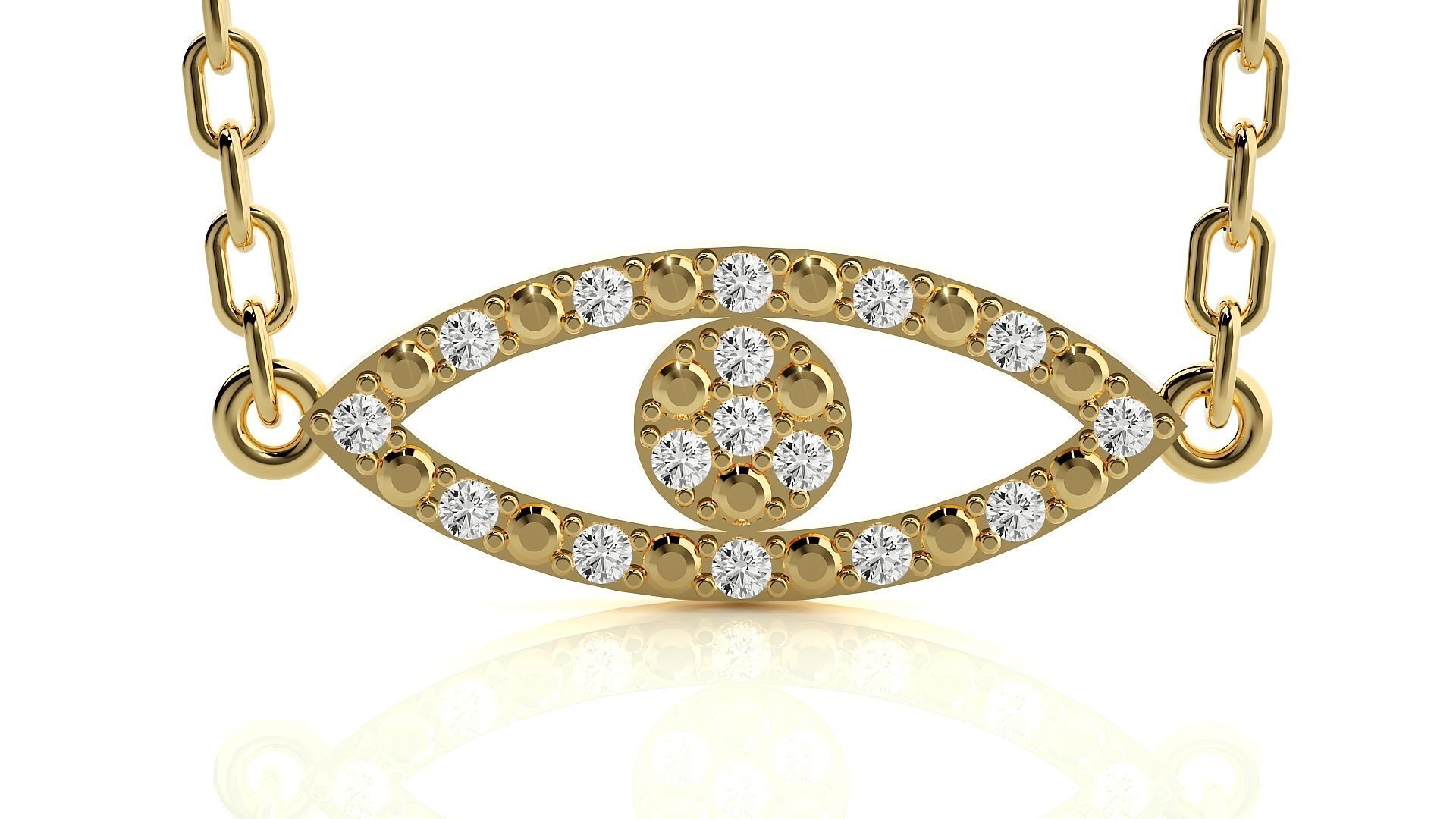 Evil Eye pendant 3dm stl render details 3D print model_13