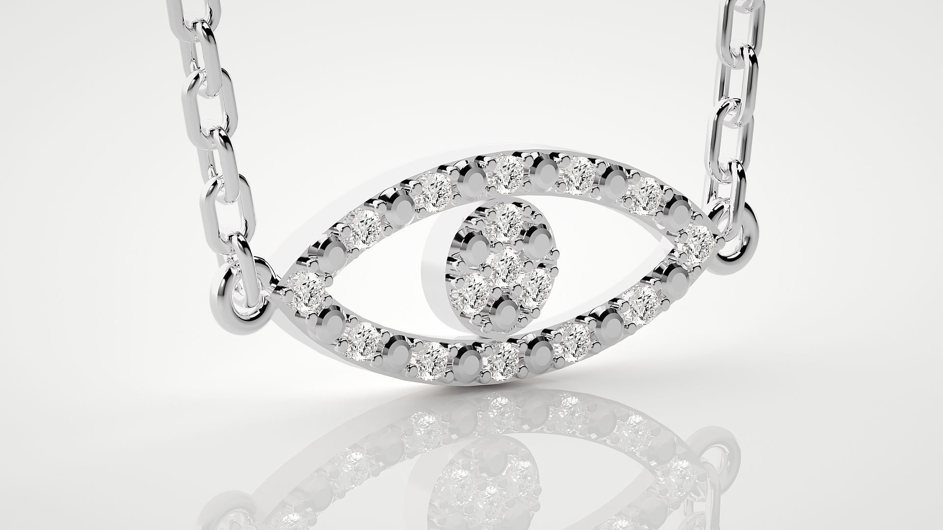 Evil Eye pendant 3dm stl render details 3D print model_10