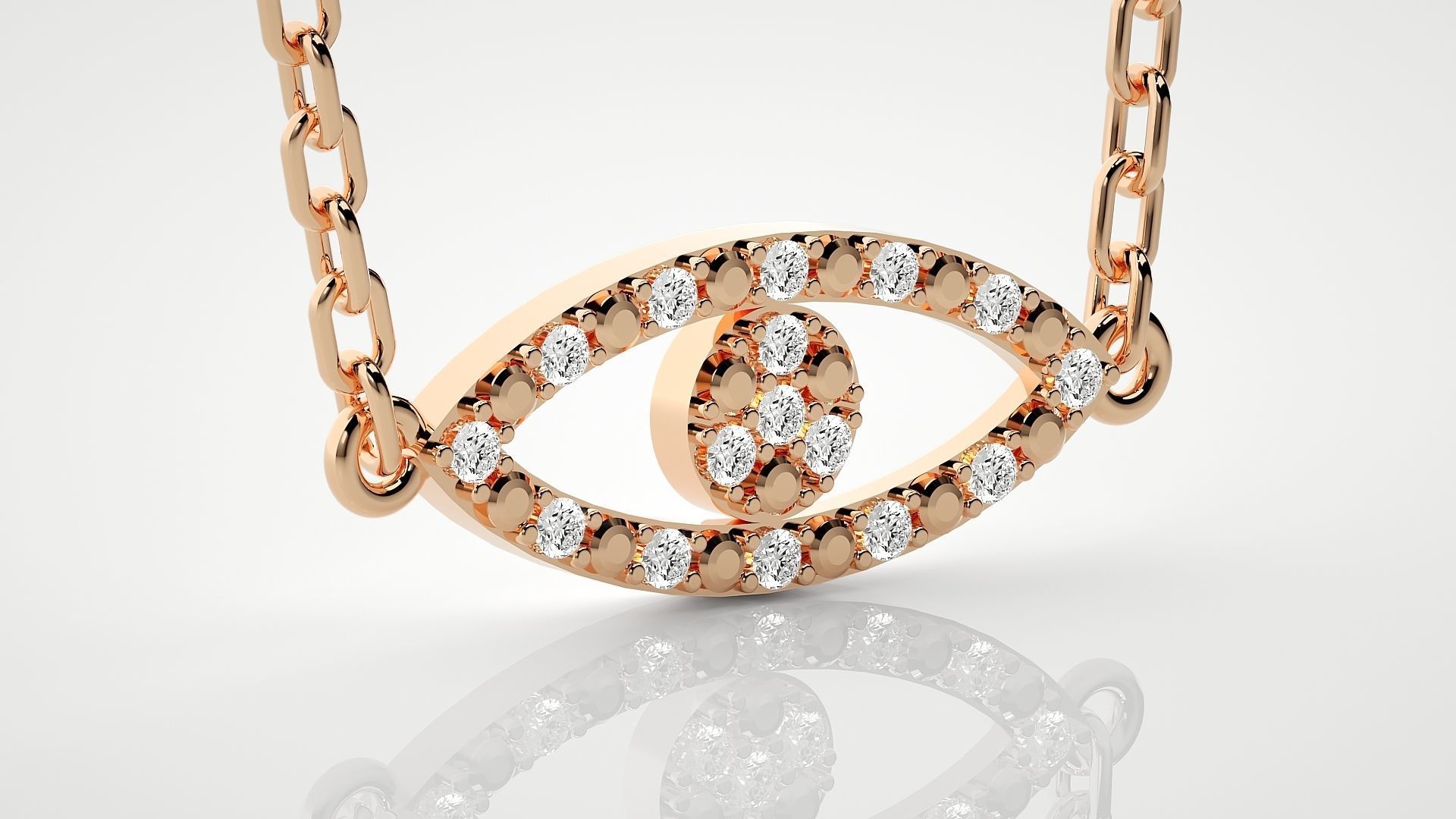 Evil Eye pendant 3dm stl render details 3D print model_3