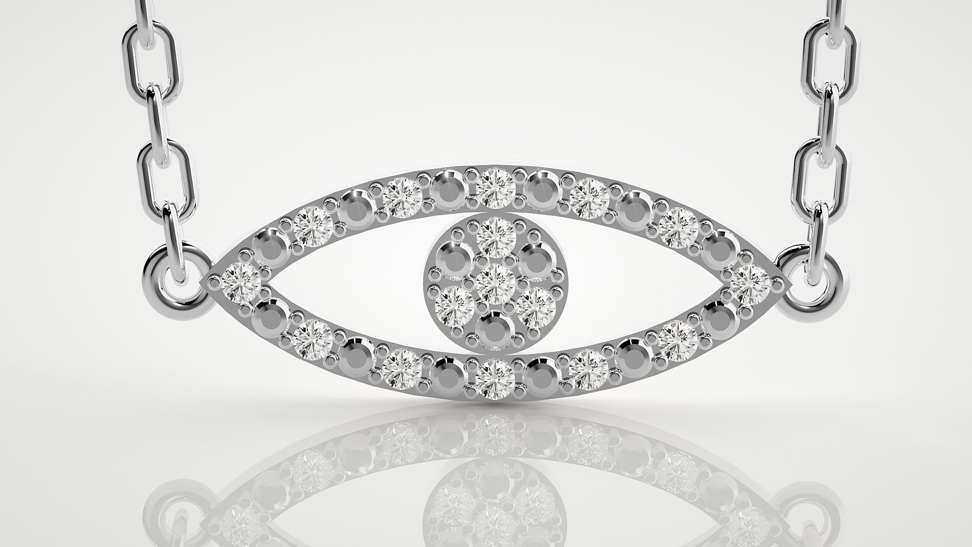 Evil Eye pendant 3dm stl render details 3D print model_8