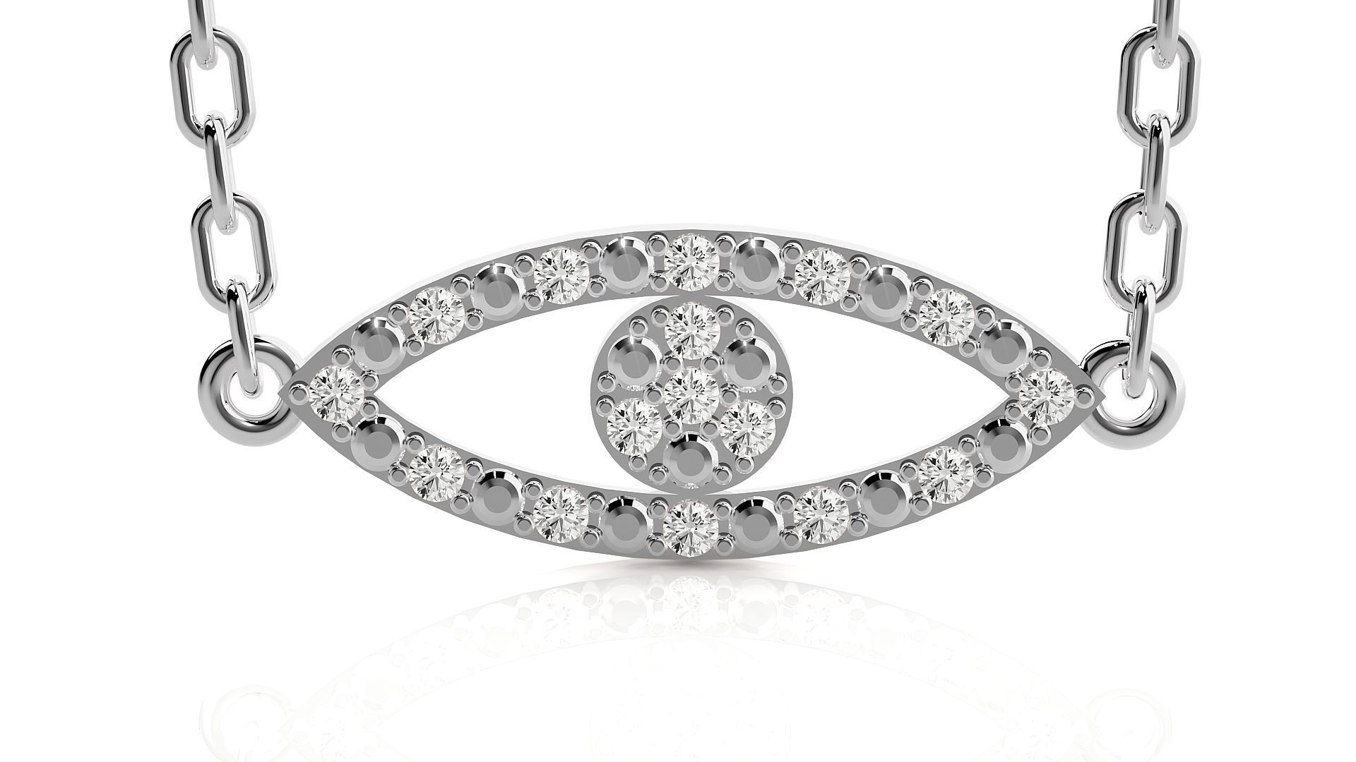 Evil Eye pendant 3dm stl render details 3D print model_7