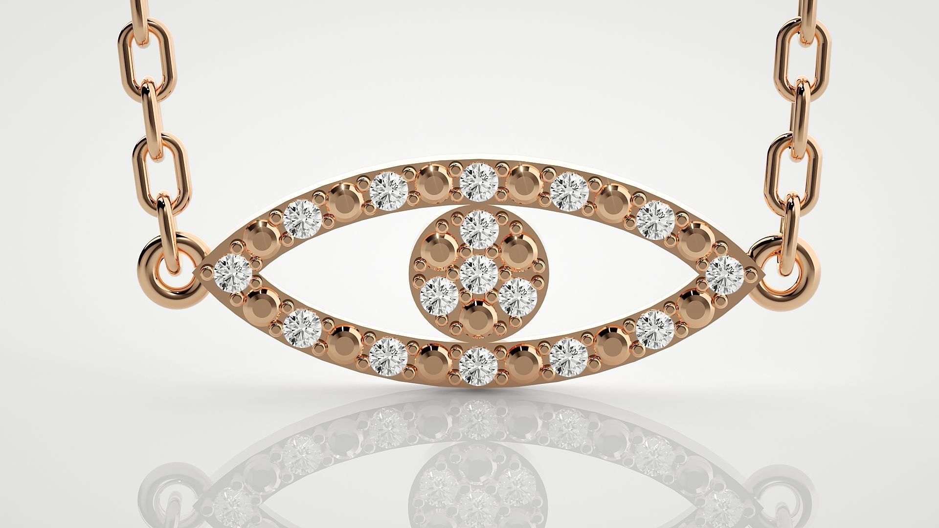 Evil Eye pendant 3dm stl render details 3D print model_1