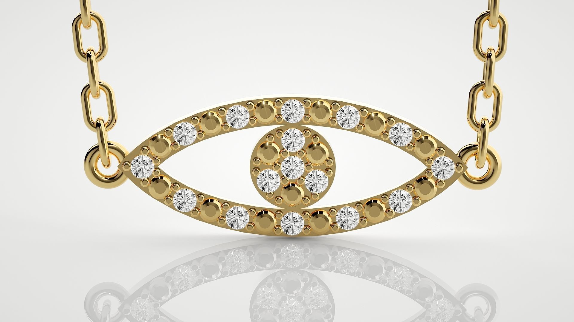 Evil Eye pendant 3dm stl render details 3D print model_14