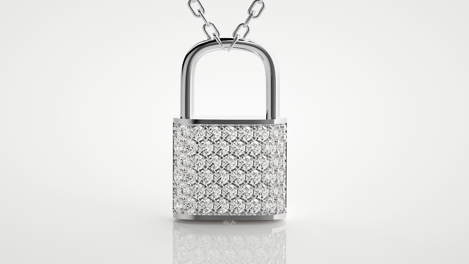 Lock pendant 3dm stl render details  3D print model_8