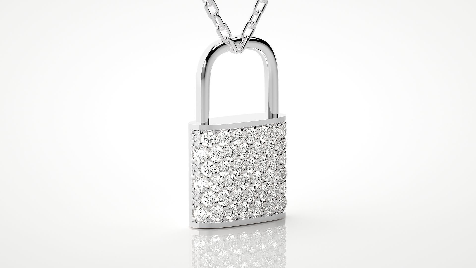 Lock pendant 3dm stl render details  3D print model_10