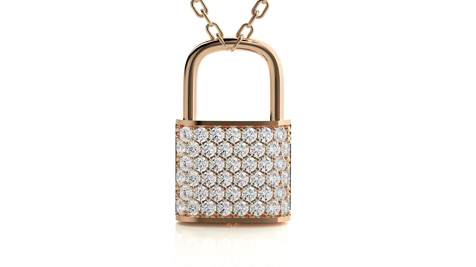 Lock pendant 3dm stl render details  3D print model_0