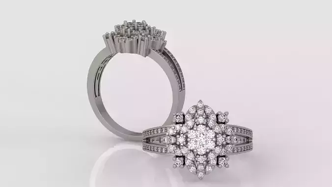 Fashion Women diamond ring 3d print model A 32