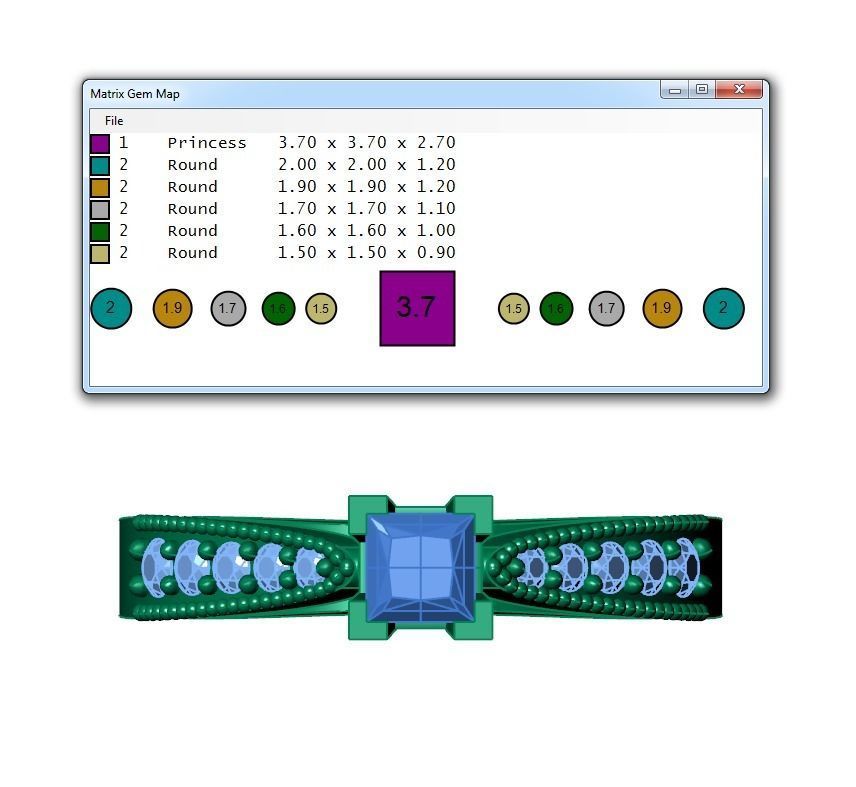 Ring367 gold engagement ring with diamonds 3D print model_6