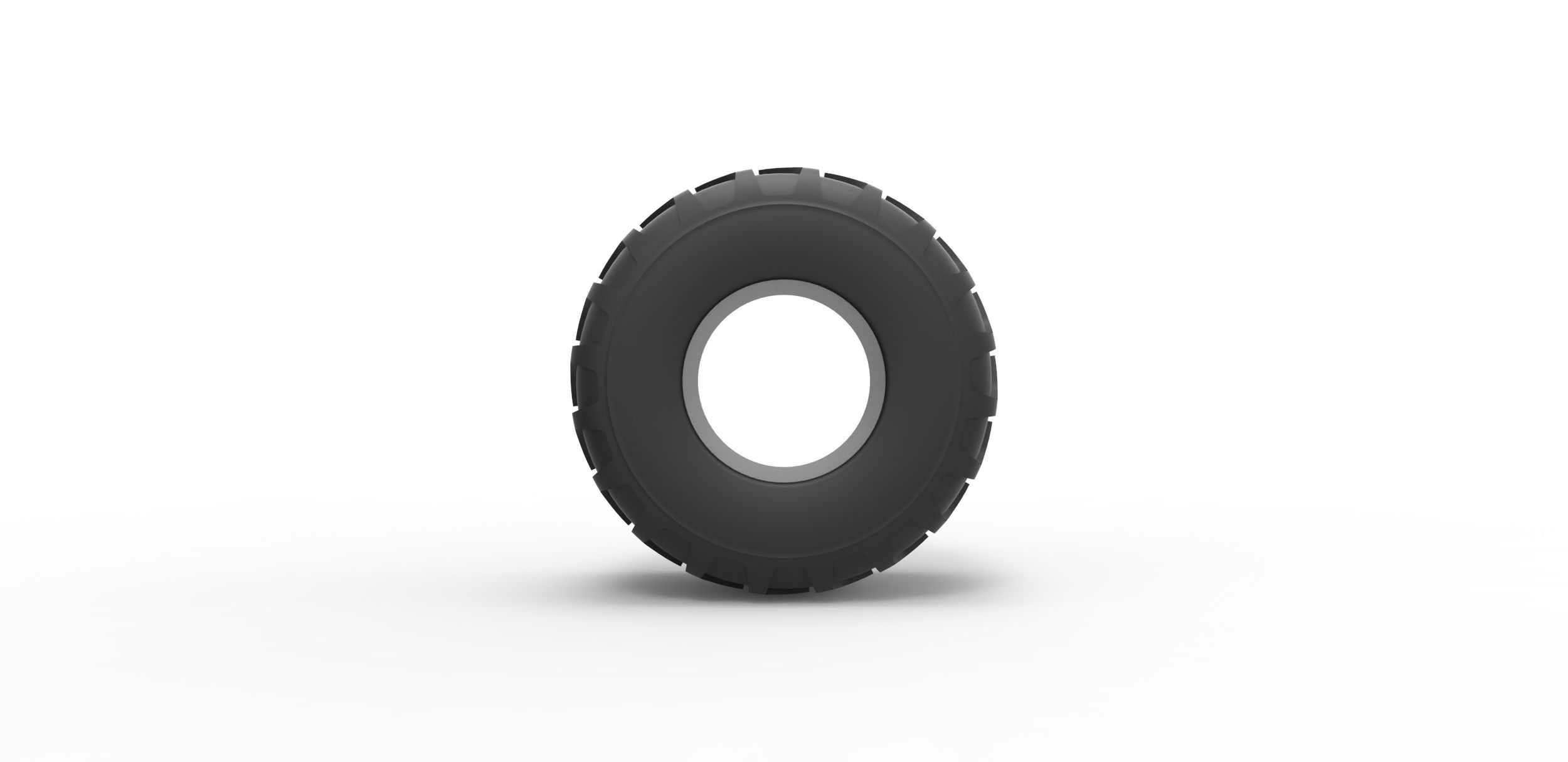 Monster Jam tire 11 Scale 1 to 25 3D print model_4