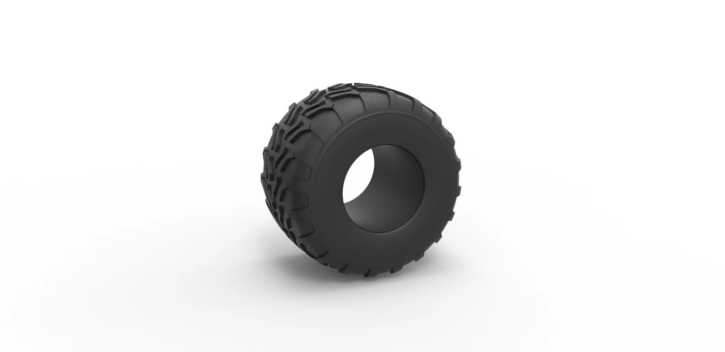 Monster Jam tire 11 Scale 1 to 25 3D print model_0
