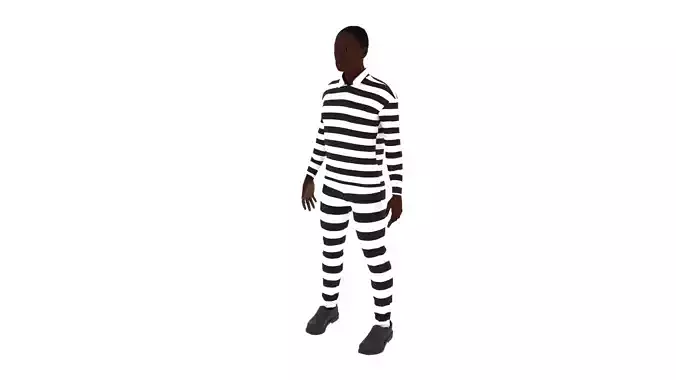 Prisoner man in prison uniform
