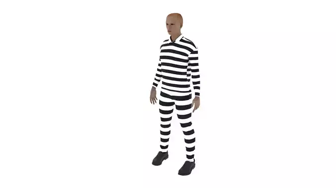 Prisoner man in prison uniform