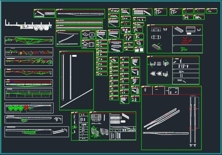 FLATBED trailer 3D model_11