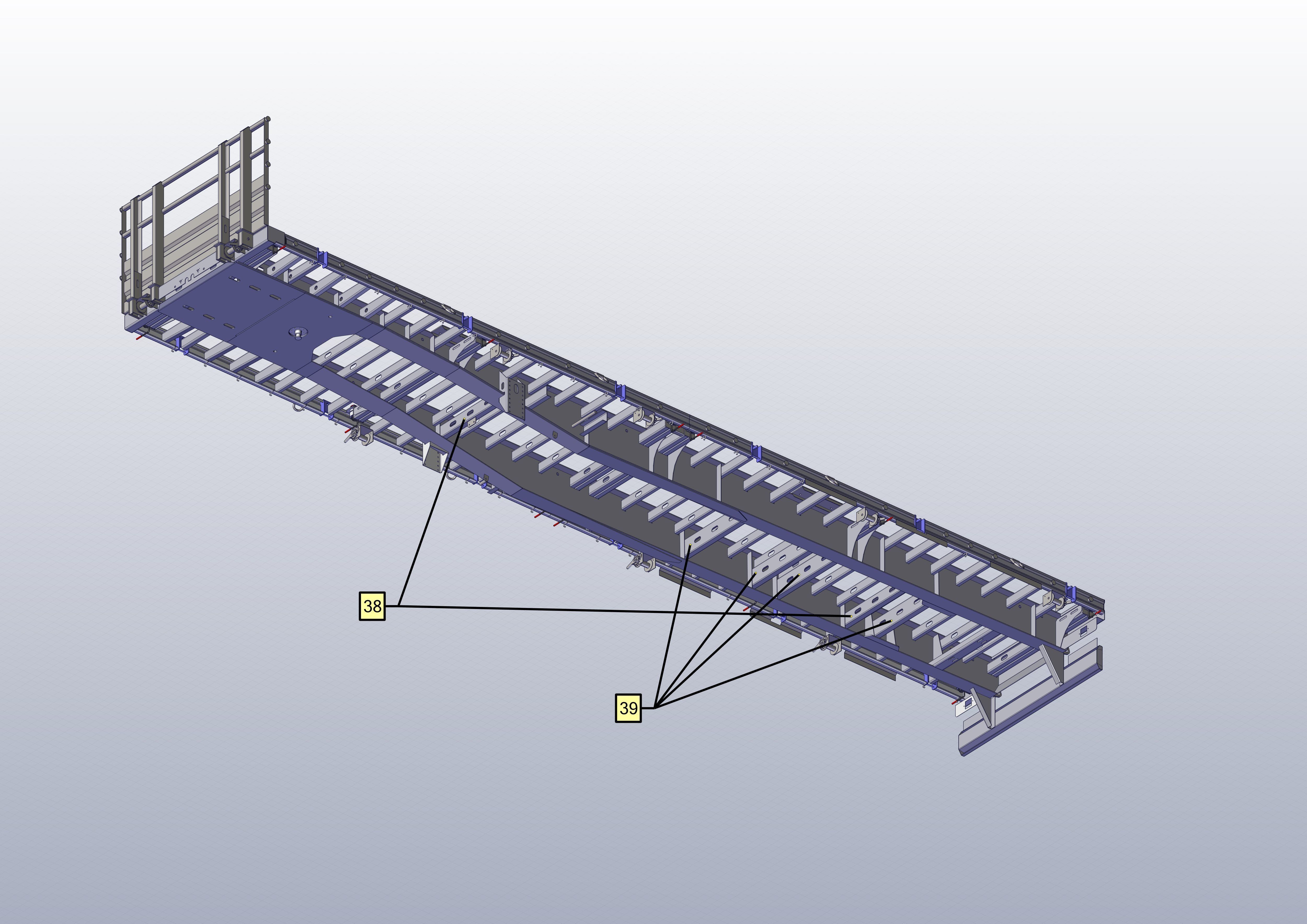 FLATBED trailer 3D model_4
