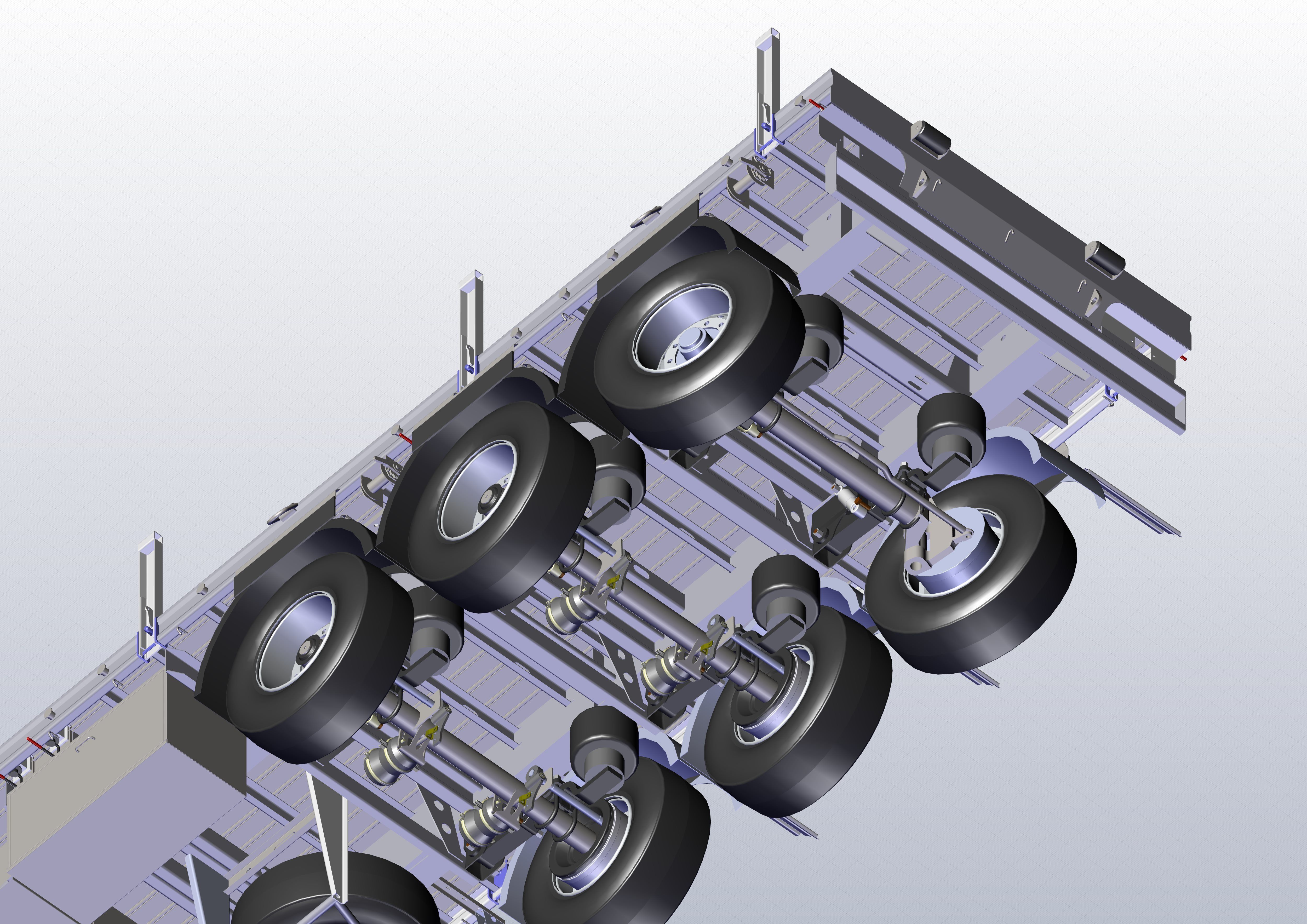 FLATBED trailer 3D model_10