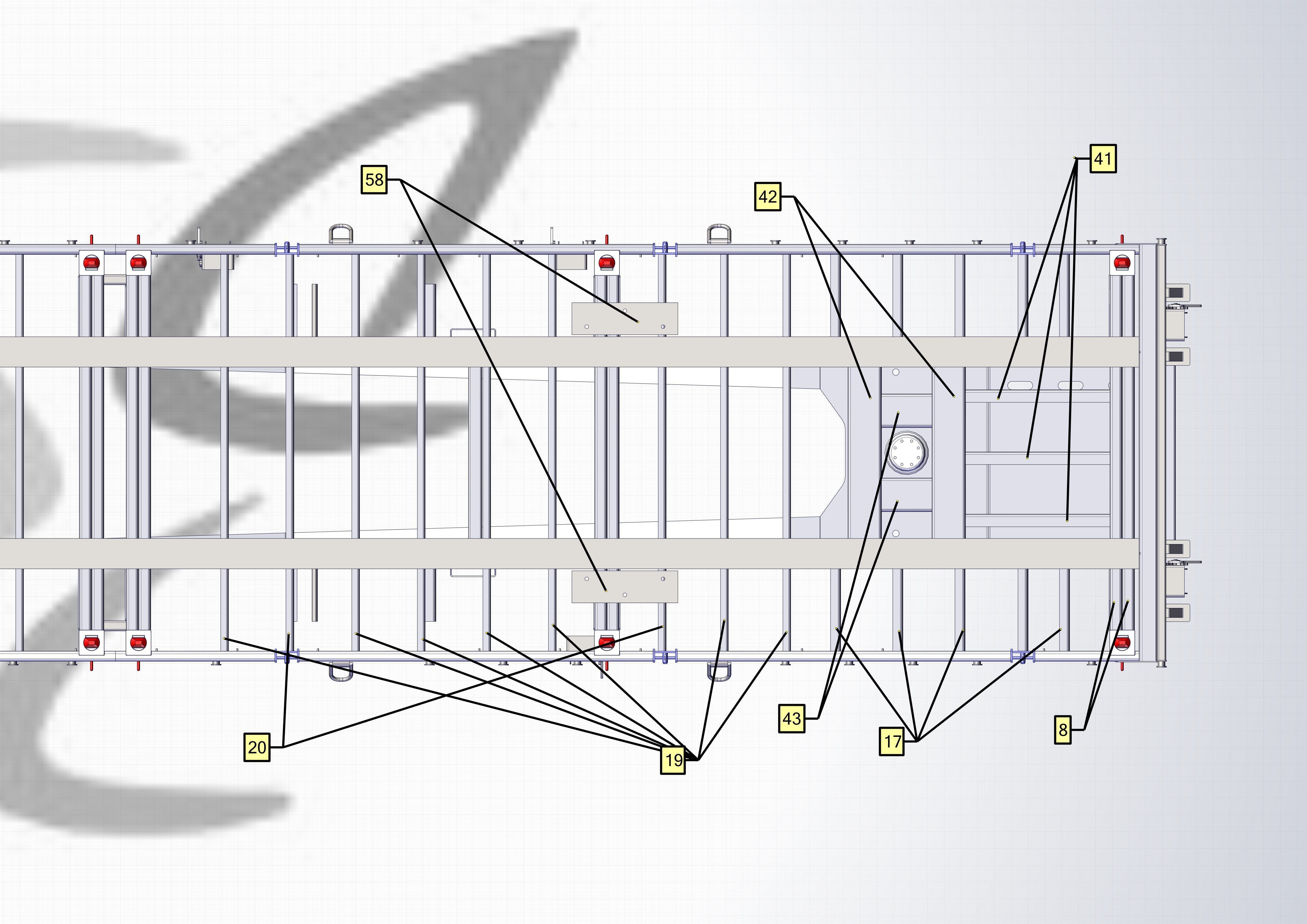 FLATBED trailer 3D model_3