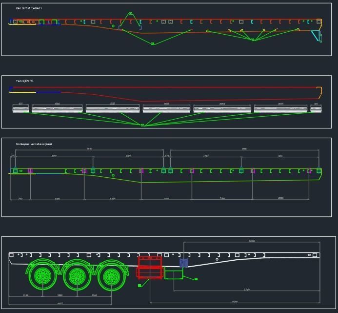 FLATBED trailer 3D model_12