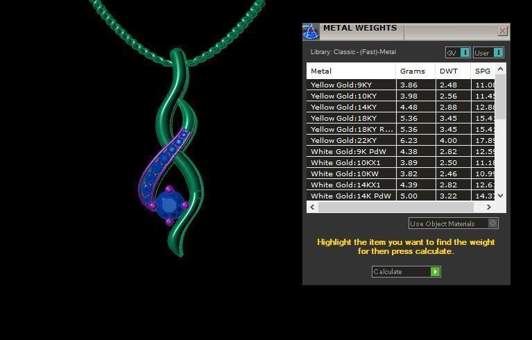 Diamond Gold Pendant 3D print model_4