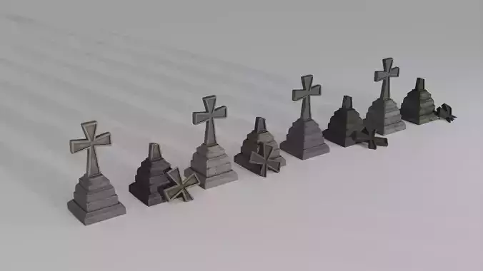 Hand Sculpted cemetery gravestones part 5