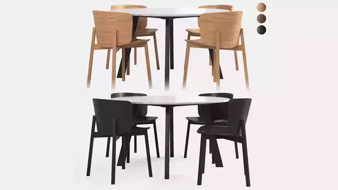 Buddy Chairs Right-Round Table