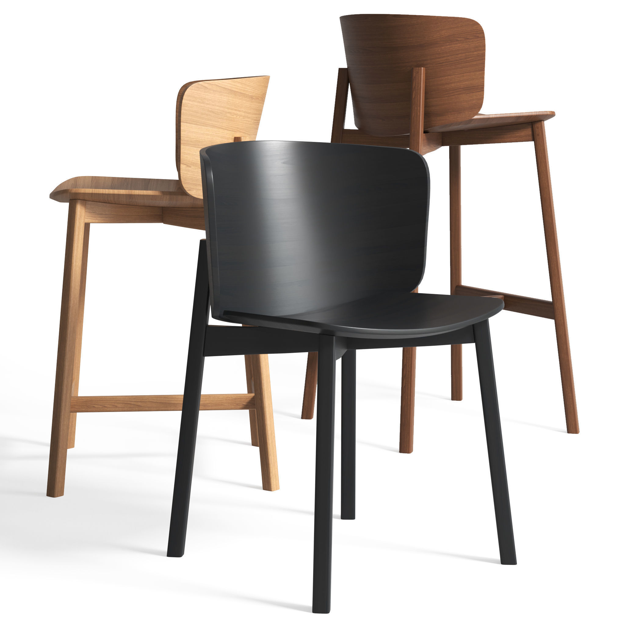 Buddy Chairs Right-Round Table 3D model_1