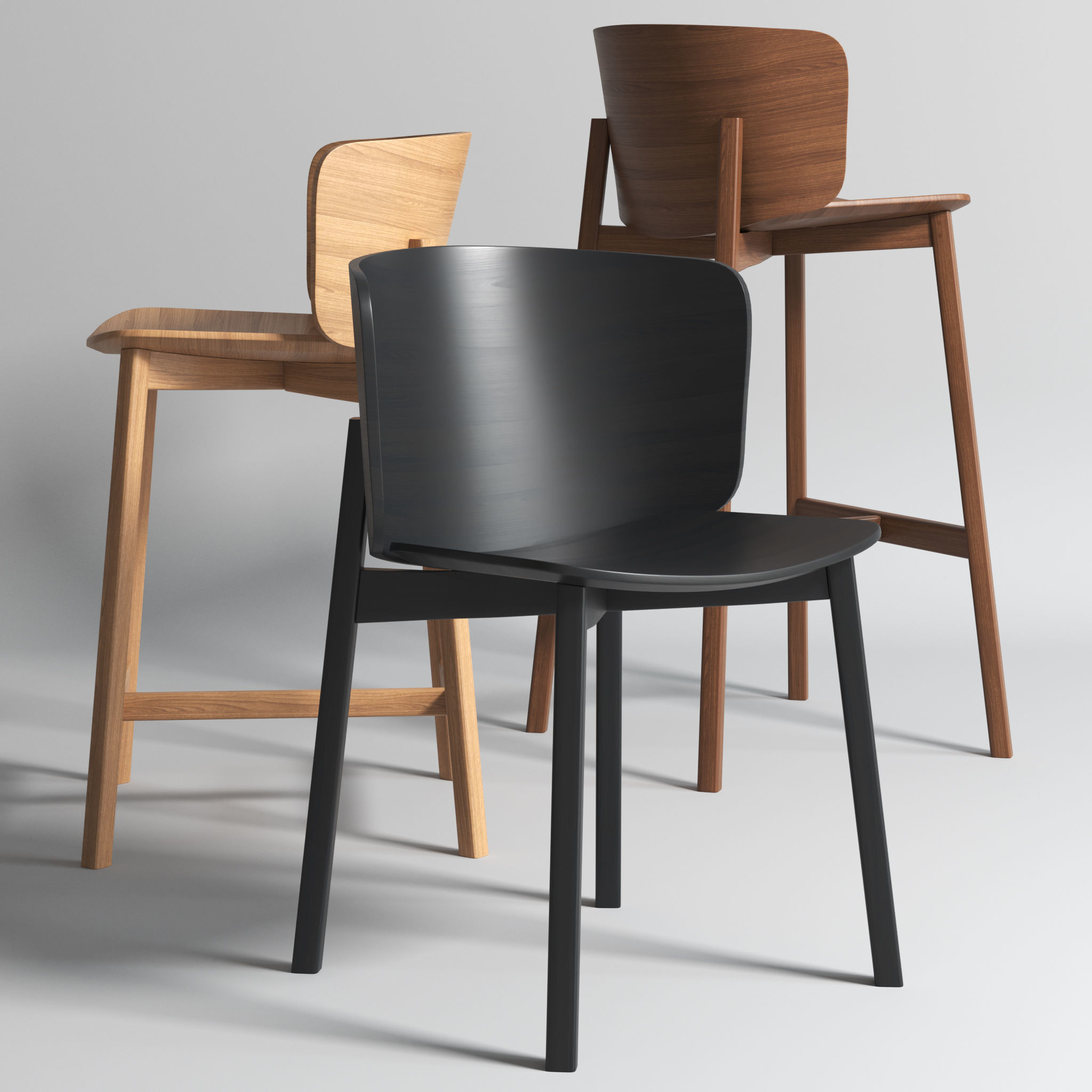 Buddy Chairs Right-Round Table 3D model_8